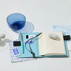Hobonichi A6 Planner Cover: Colors - Black x Clear Blue
