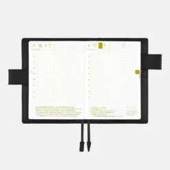 Hobonichi A6 Planner Cover: Leather - TS Basic - Black