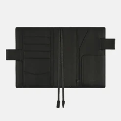Hobonichi A6 Planner Cover: Leather - TS Basic - Black