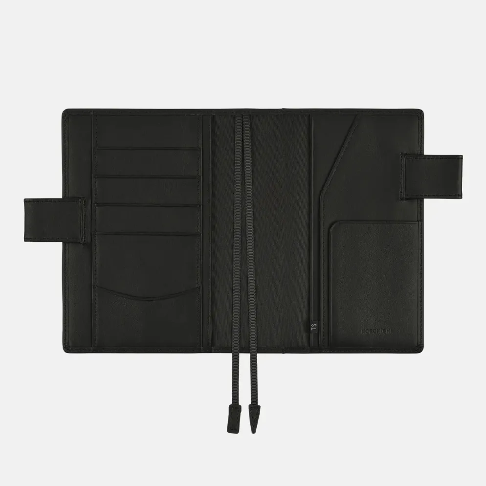 Hobonichi A6 Planner Cover: Leather - TS Basic - Black