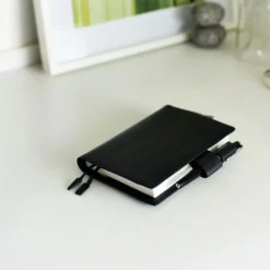 Hobonichi A6 Planner Cover: Leather - TS Basic - Black