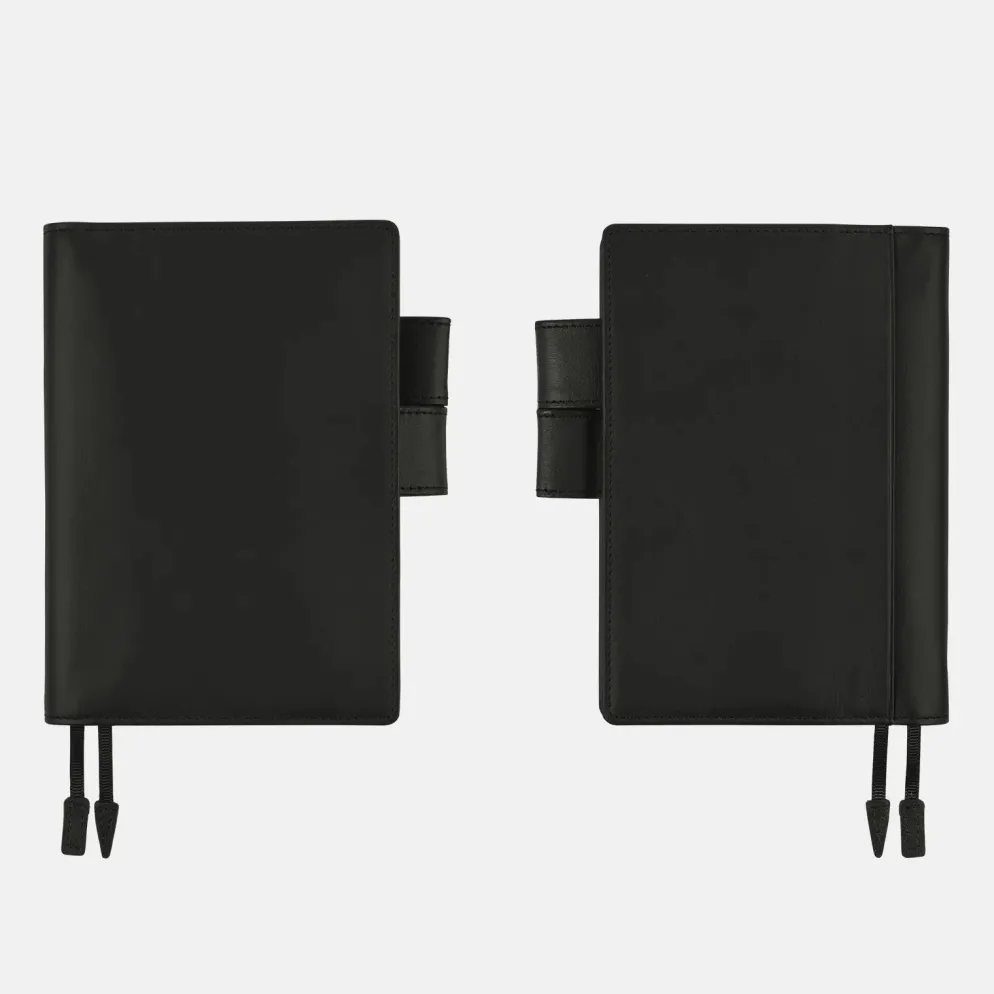 Hobonichi A6 Planner Cover: Leather - TS Basic - Black