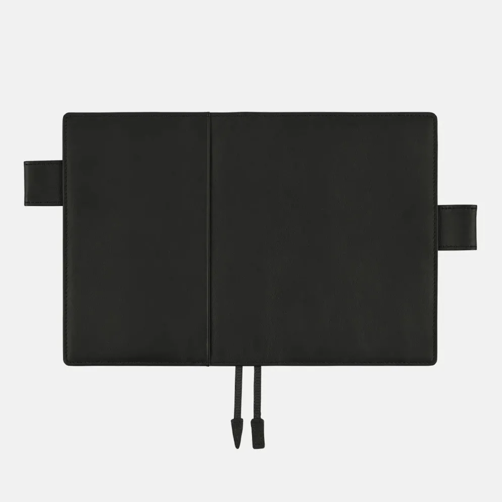 Hobonichi A6 Planner Cover: Leather - TS Basic - Black