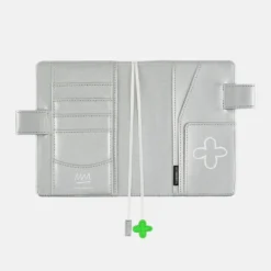 Hobonichi 2026 A6 Planner Cover: Makoto Matsubayashi - Silver Flowers