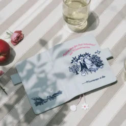 Hobonichi 2027 A6 Planner Cover: Moomin - My Yard (Pale Mint)