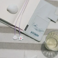 Hobonichi 2027 A6 Planner Cover: Moomin - My Yard (Pale Mint)