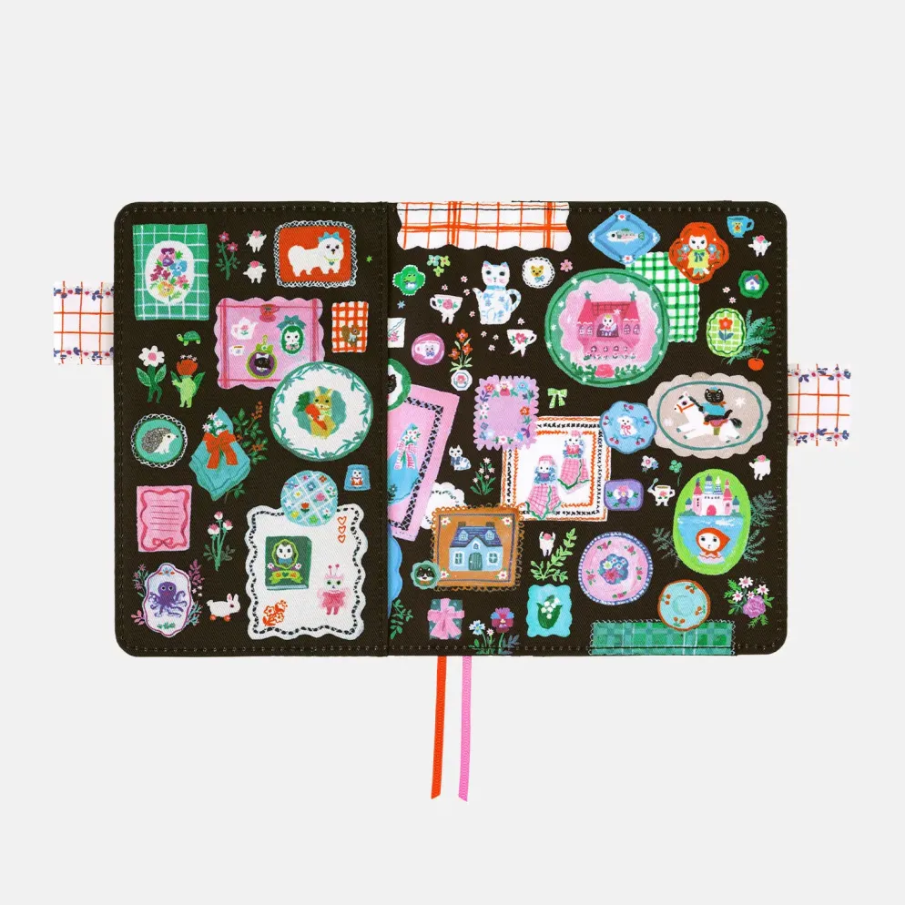 Hobonichi A6 Planner Cover: Yumi Kitagishi - White Cat's Table Decorations
