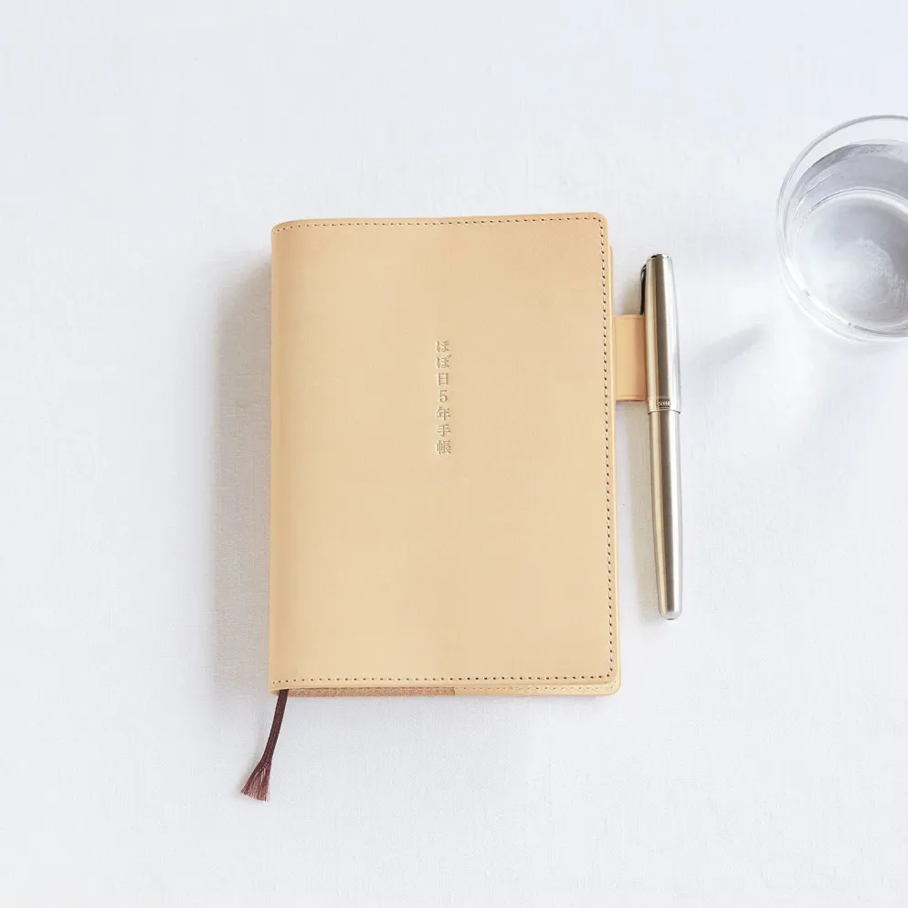 Hobonichi A6 5-Year Techo Leather Cover (Natural)