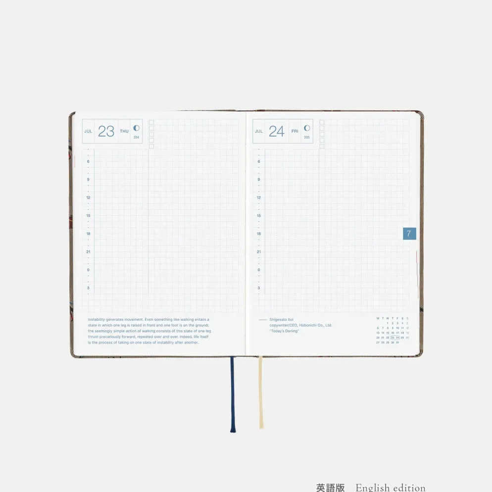 Hobonichi HON A6 2026 Planner: Bow & Tie - Galloping Horses