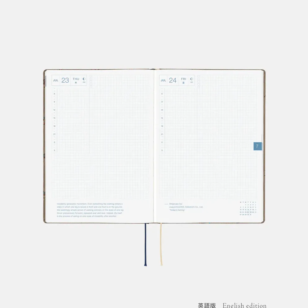 Hobonichi HON A5 2026 Planner: Bow & Tie - Galloping Horses