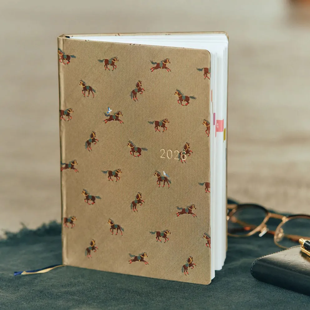 Hobonichi HON A5 2026 Planner: Bow & Tie - Galloping Horses