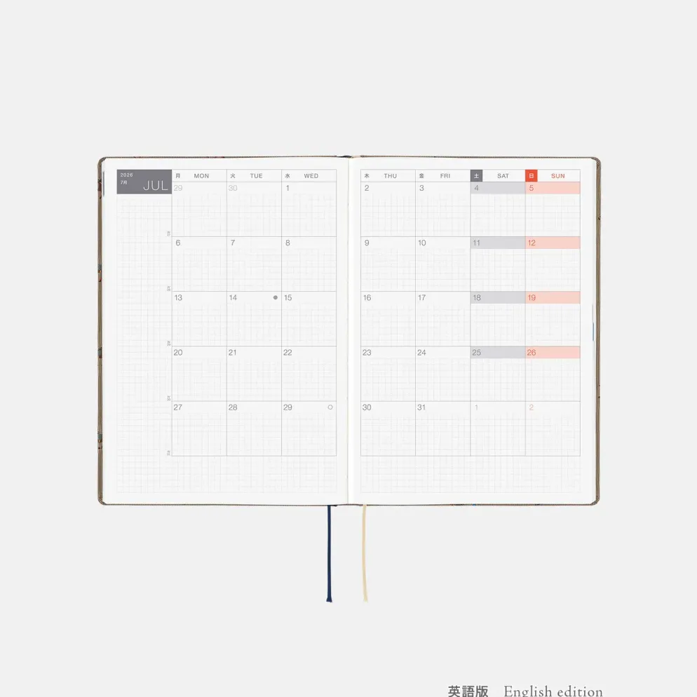 Hobonichi HON A5 2026 Planner: Bow & Tie - Galloping Horses