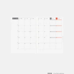 Hobonichi HON A6 2026 Planner: Paper Series - Black Gingham