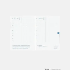 Hobonichi HON A6 2026 Planner: Paper Series - Black Gingham