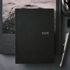 Hobonichi HON A5 2026 Planner: Paper Series - Black Gingham