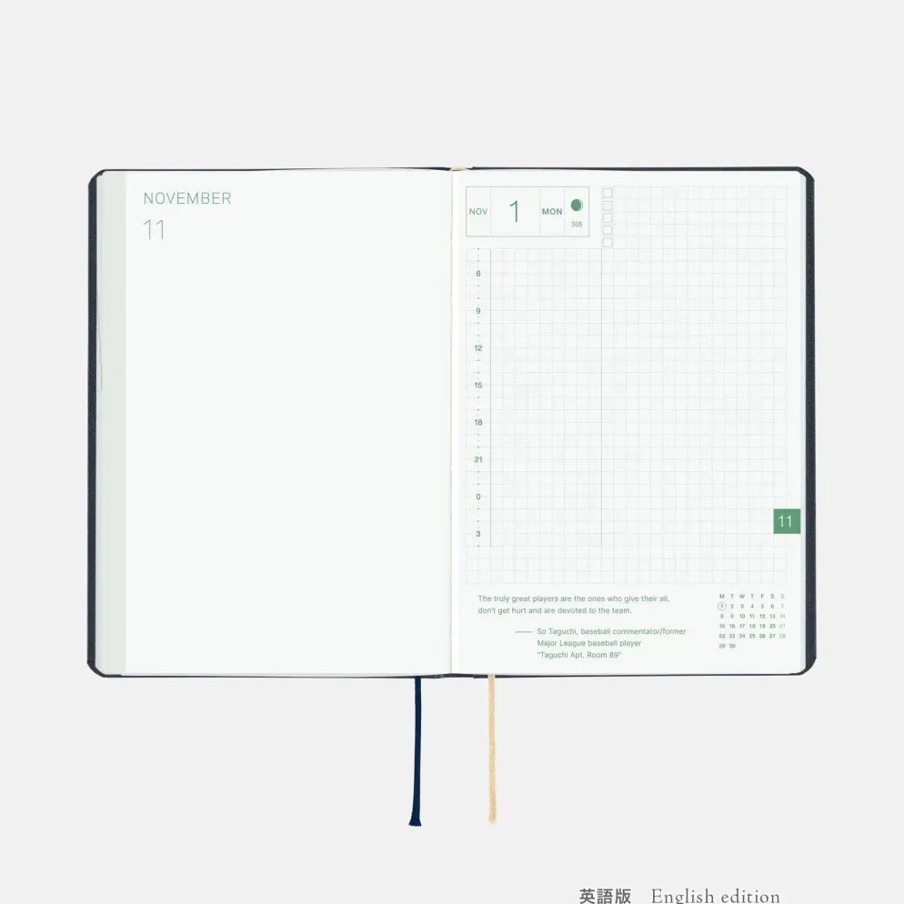 Hobonichi 2027 HON A6: Slash (Navy)