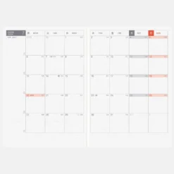 Hobonichi 2026 Japanese Original Avec Books [A6/Jan Start/Mon Start/6-Month x 2]