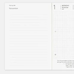 Hobonichi Techo 2027 English Planner Book [A6 size/Daily/Jan start/Mon start]