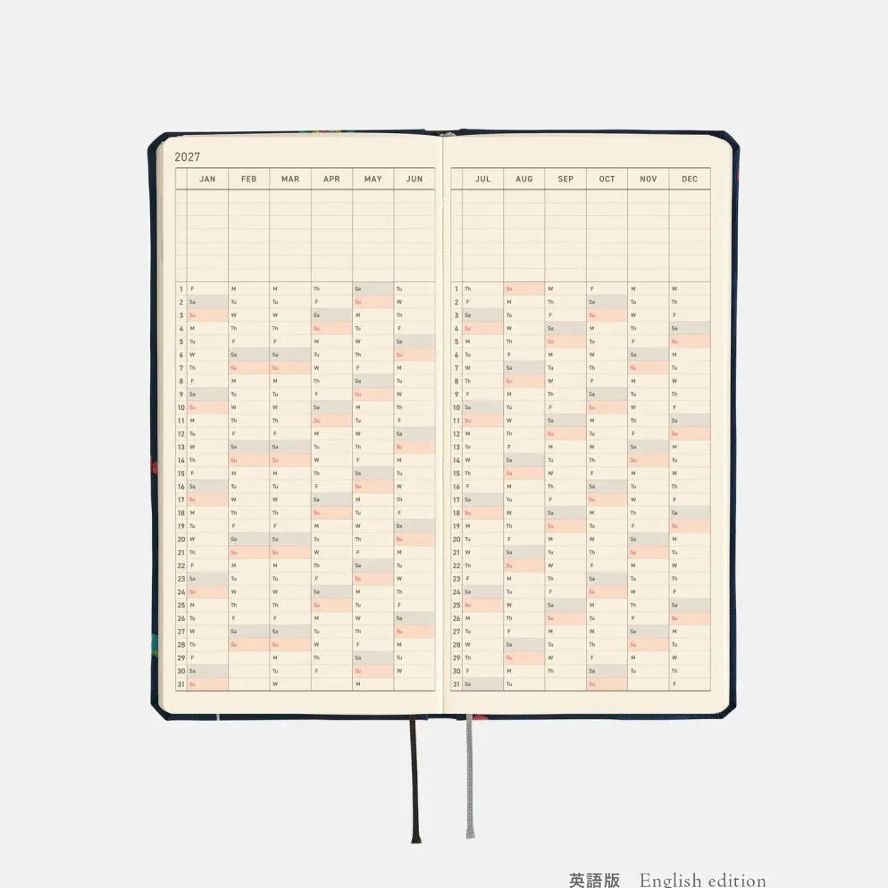Hobonichi 2027 Weeks: Bow & Tie - Candy Dream
