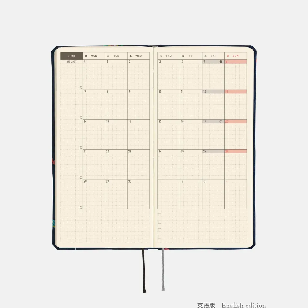 Hobonichi 2027 Weeks: Bow & Tie - Candy Dream