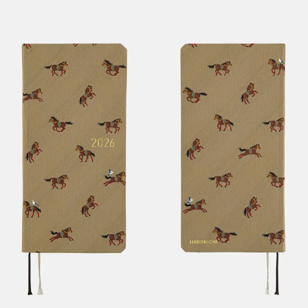 Hobonichi 2026 Weeks: Bow & Tie - Galloping Horses