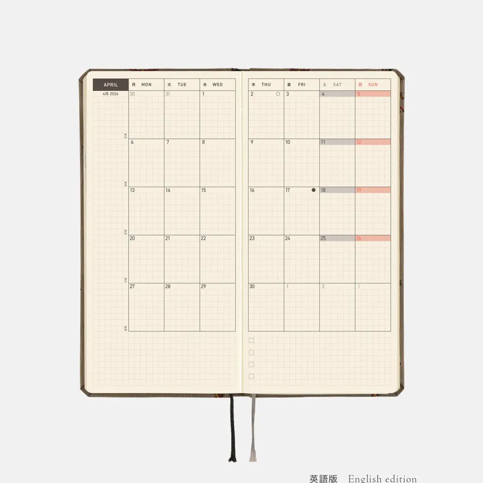 Hobonichi 2026 Weeks: Bow & Tie - Galloping Horses