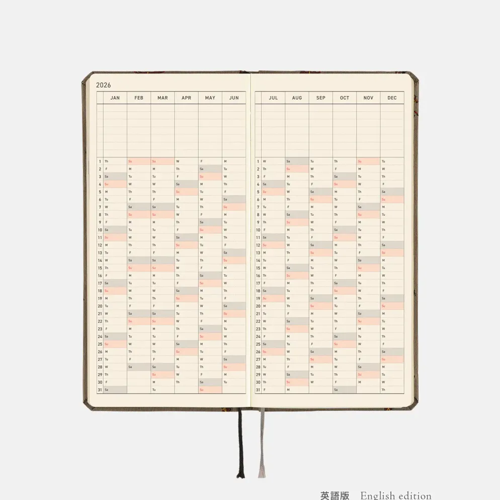 Hobonichi 2026 Weeks: Bow & Tie - Galloping Horses