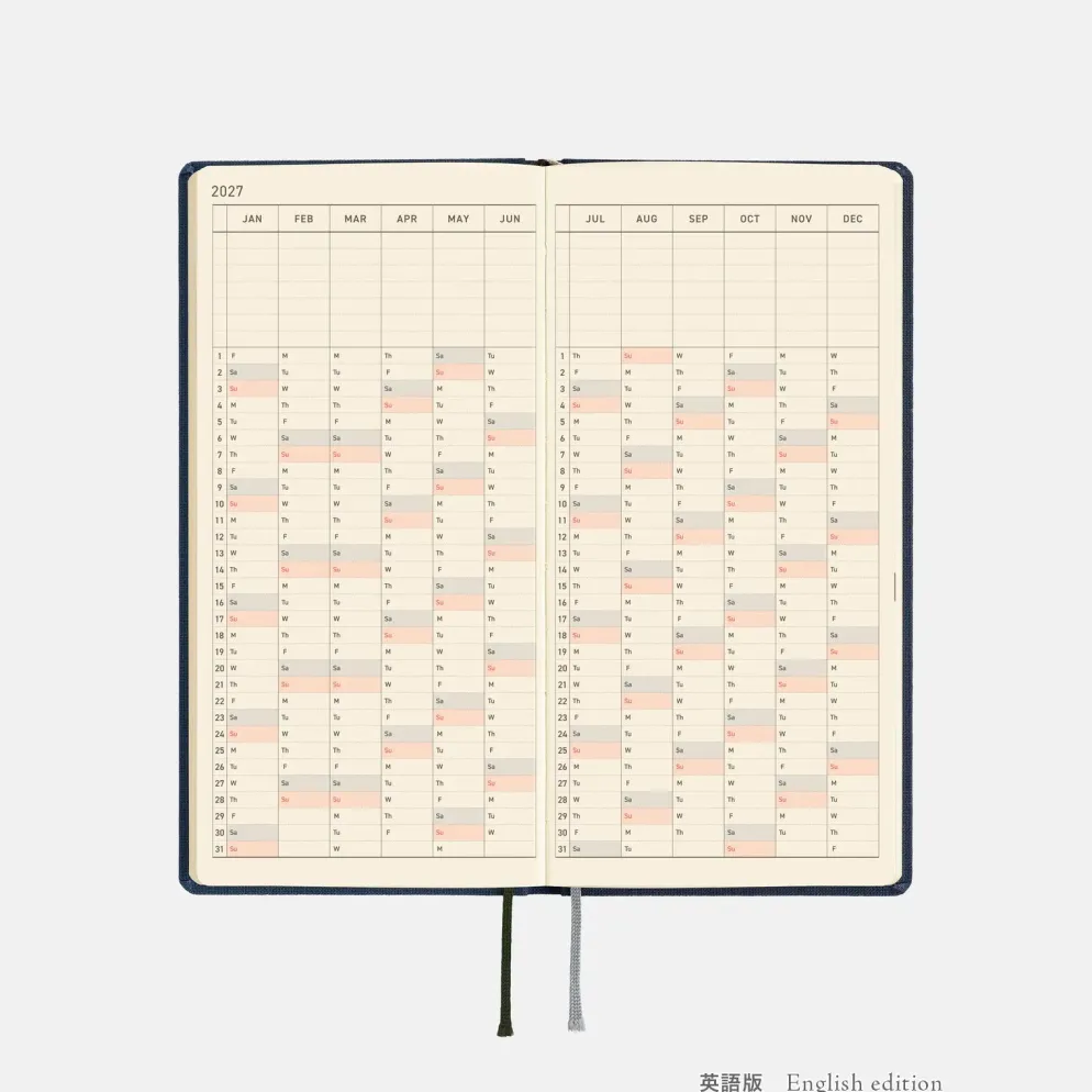 Hobonichi 2027 Weeks: Colors - Midnight Blue