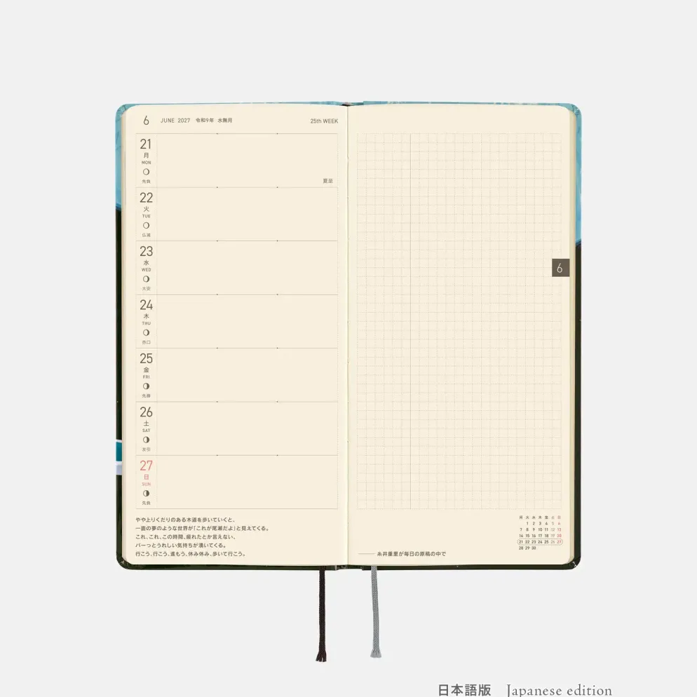Hobonichi 2027 Weeks: Hiroko Kubota - Meteor Shower in the Light Blue Forest