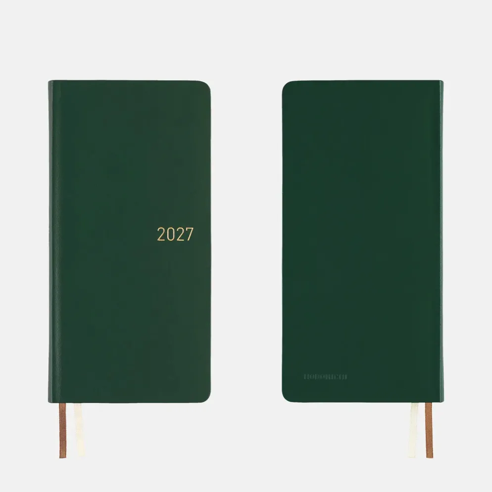 Hobonichi 2027 Weeks: Leather - Forest Green