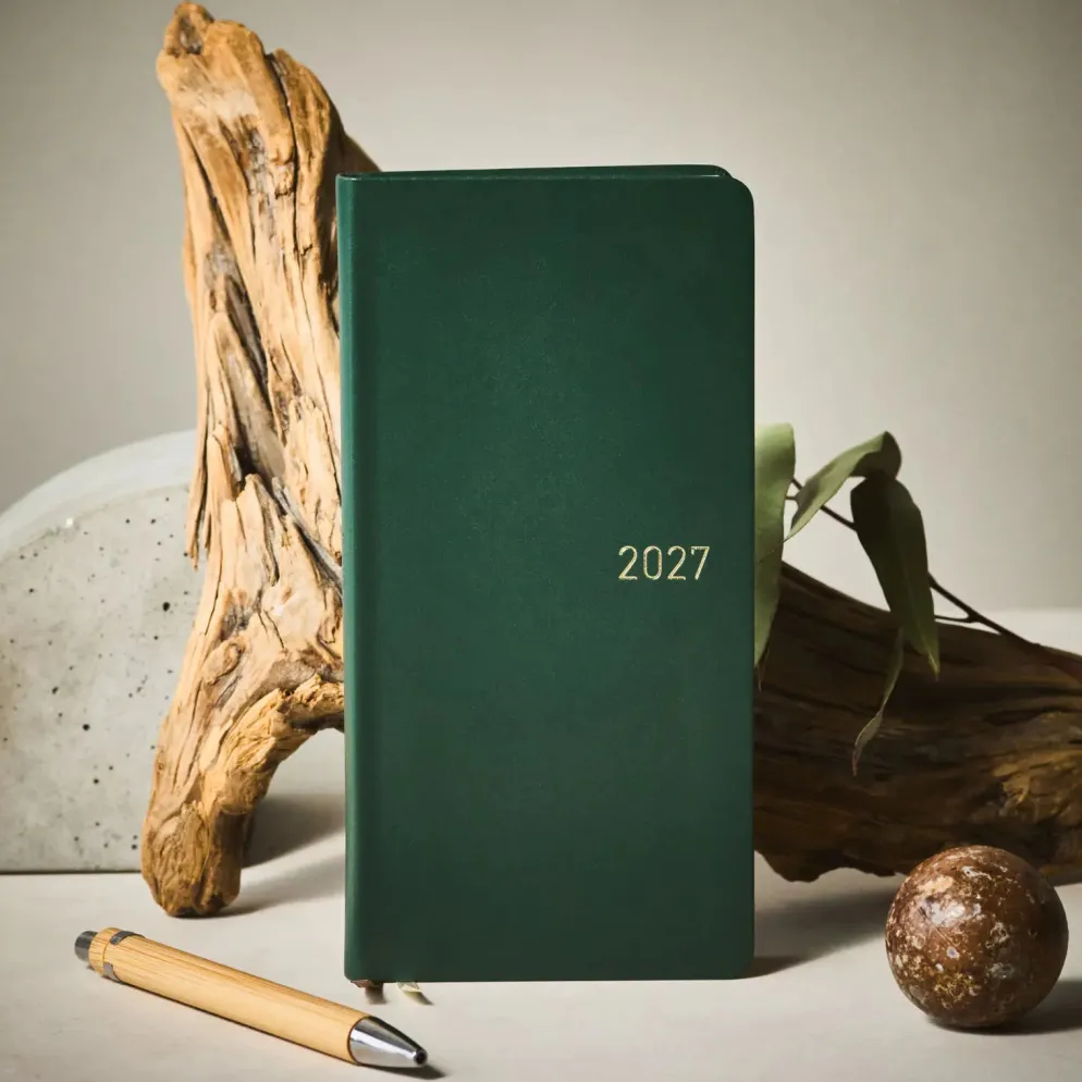Hobonichi 2027 Weeks: Leather - Forest Green