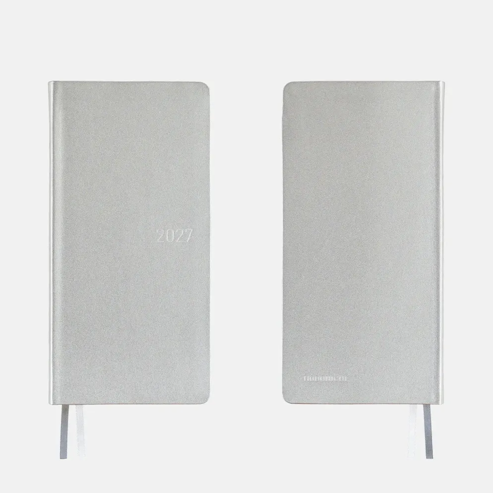 Hobonichi 2027 Weeks: Leather - Noble Silver