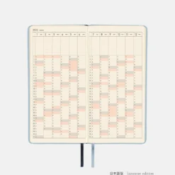 Hobonichi 2026 Weeks: Leather - Snow Blue