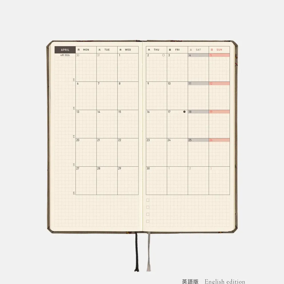 Hobonichi 2026 Weeks Mega: Bow & Tie - Galloping Horses