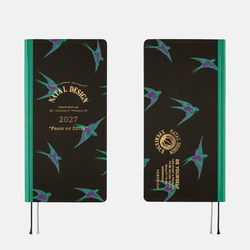 Hobonichi 2027 Weeks: Natal Design - Lucky Swallow