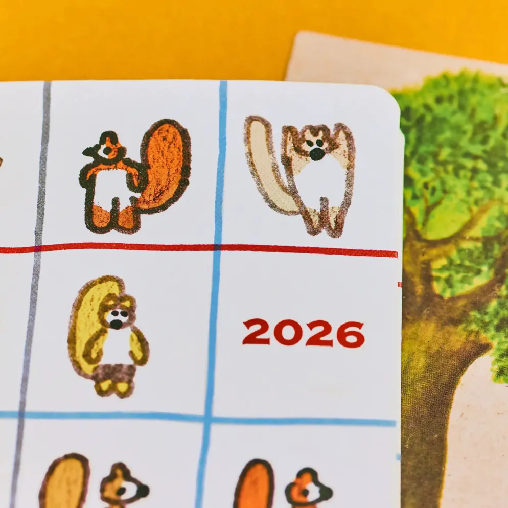 Hobonichi 2026 Weeks: 100%ORANGE - Squirrel’s Moving Day