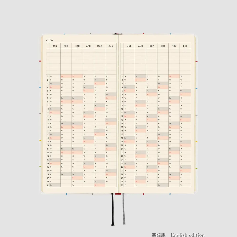 Hobonichi 2026 Weeks: 100%ORANGE - Squirrel’s Moving Day