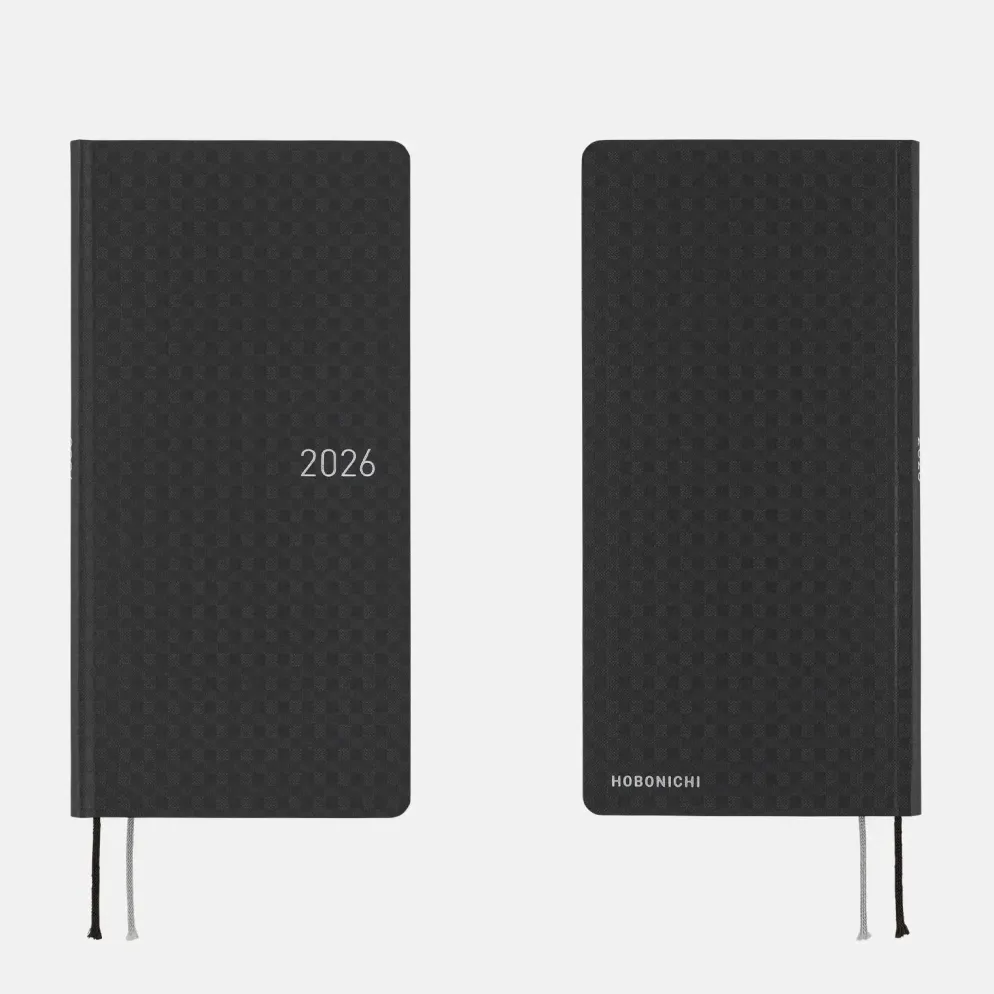 Hobonichi 2026 Weeks: Paper Series - Black Gingham