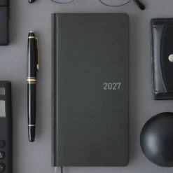 Hobonichi 2027 Weeks: Paper Series - Black Argyle
