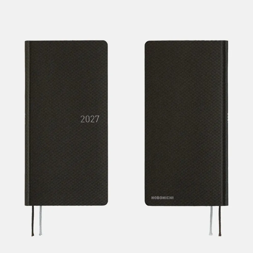 Hobonichi 2027 Weeks: Paper Series - Black Argyle