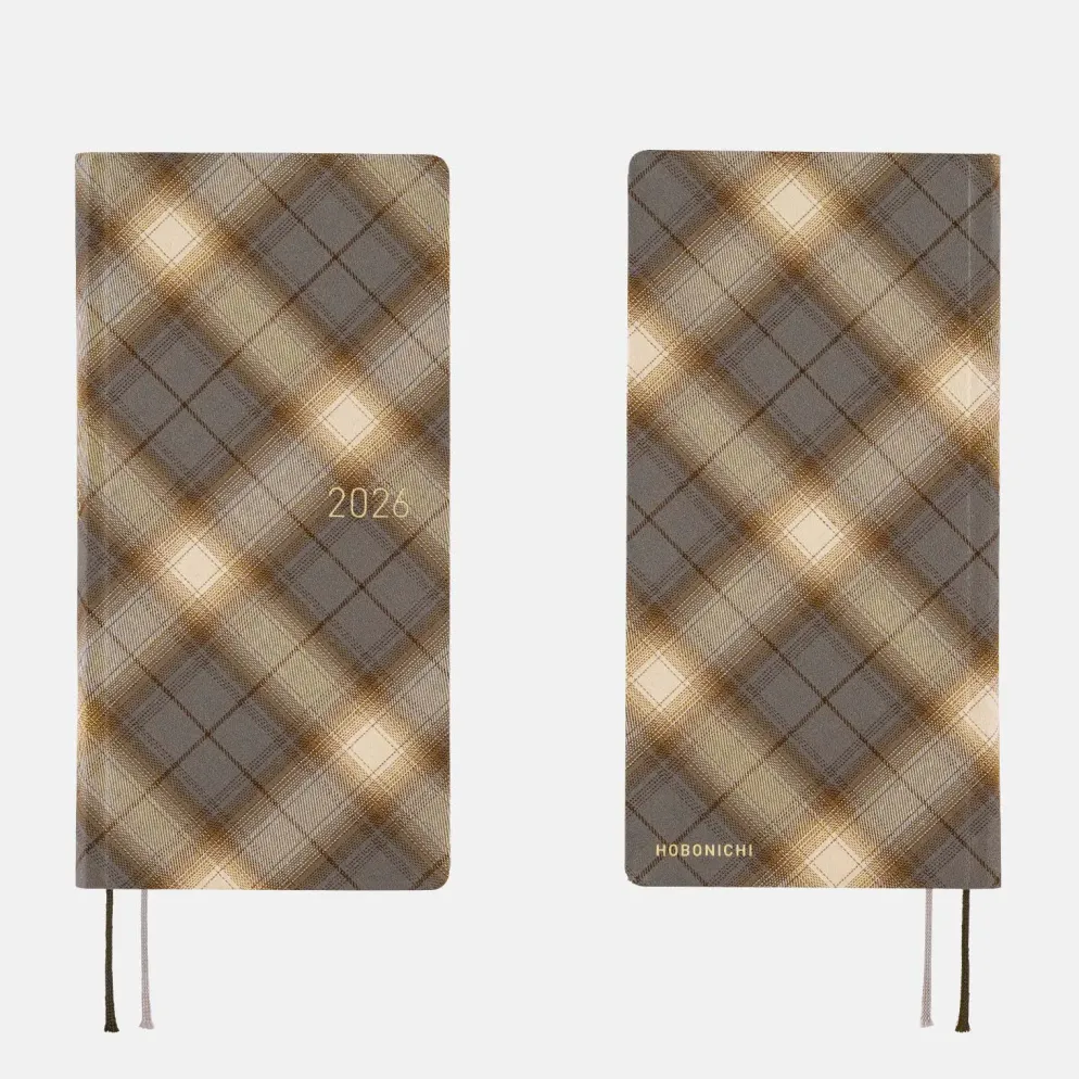 Hobonichi 2026 Weeks: Shirt Fabric - Foggy Plaid