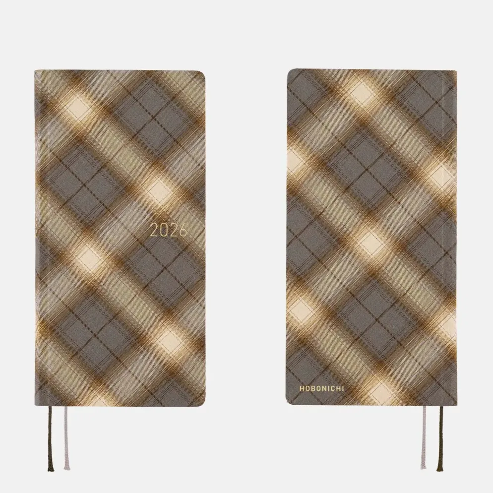 Hobonichi 2026 Weeks: Shirt Fabric - Foggy Plaid