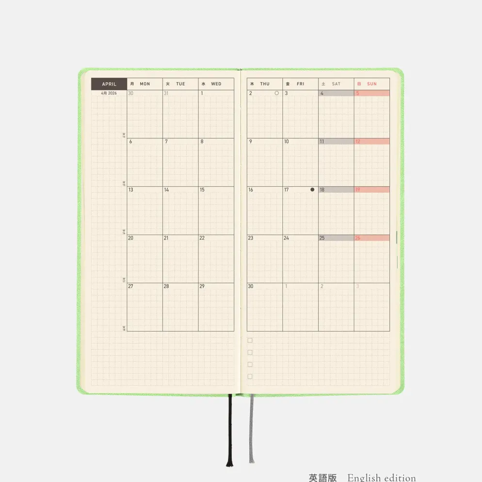Hobonichi 2026 Weeks: Smooth - Melon Sorbet
