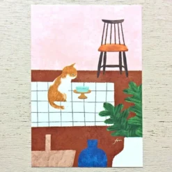 Hyogensha Cozyca Mariko Fukuda Stamps Postcard – Meow