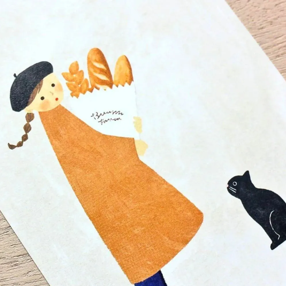 Hyogensha Cozyca Mariko Fukuda Stamps Postcard – Meow