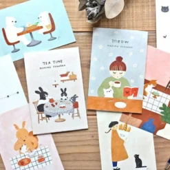 Hyogensha Cozyca Mariko Fukuda Stamps Postcard – Meow