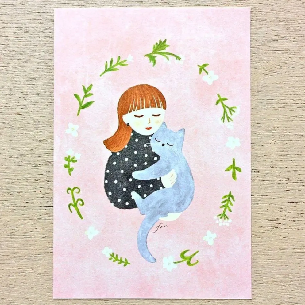Hyogensha Cozyca Mariko Fukuda Stamps Postcard – Meow