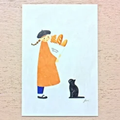 Hyogensha Cozyca Mariko Fukuda Stamps Postcard – Meow