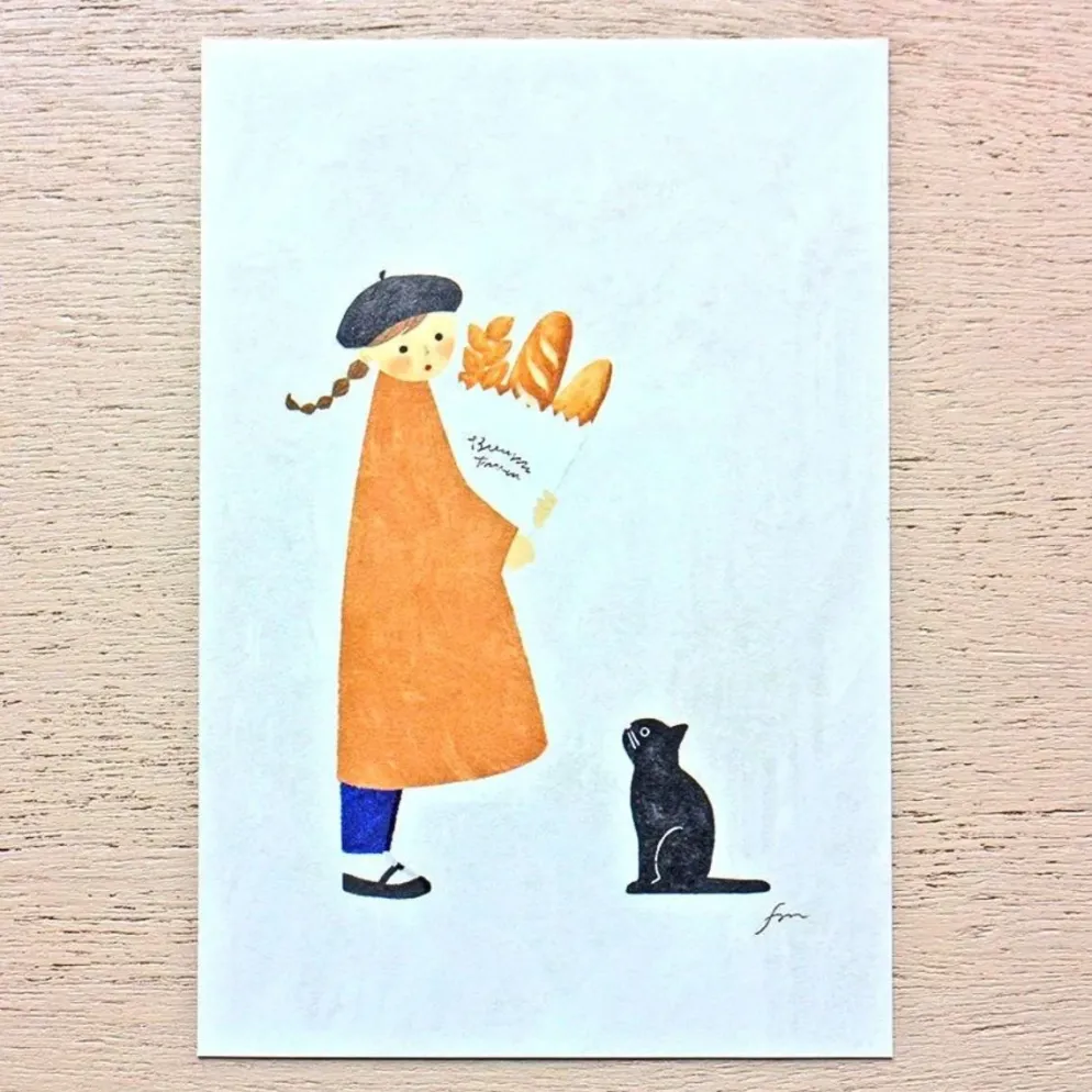 Hyogensha Cozyca Mariko Fukuda Stamps Postcard – Meow
