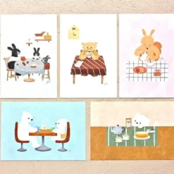 Hyogensha Cozyca Mariko Fukuda Postcard – Tea Time